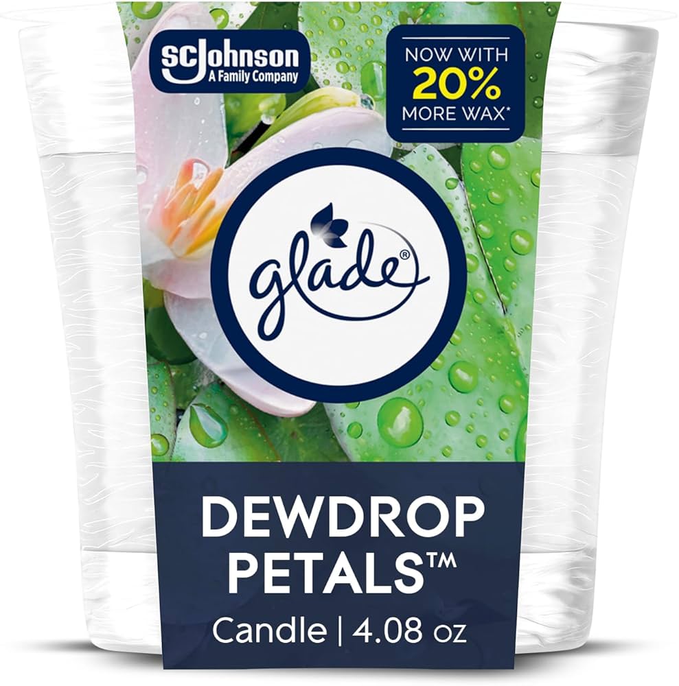 GLADE CANDLE-DREWDROP PETAL-4.08oz (SKU #13873)