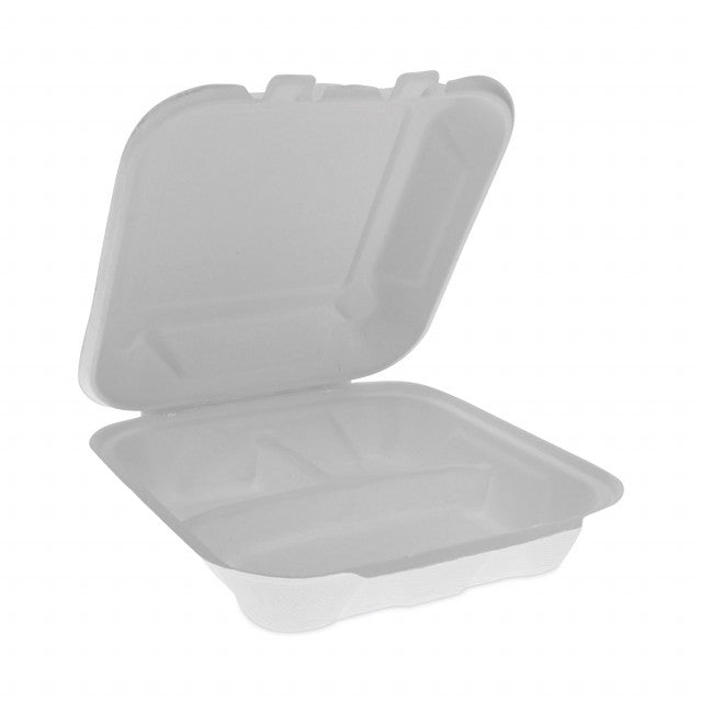 CM-83E HINGED CONTAINER 8X8 3 COMPARTMENT 150CT (SKU #60499)