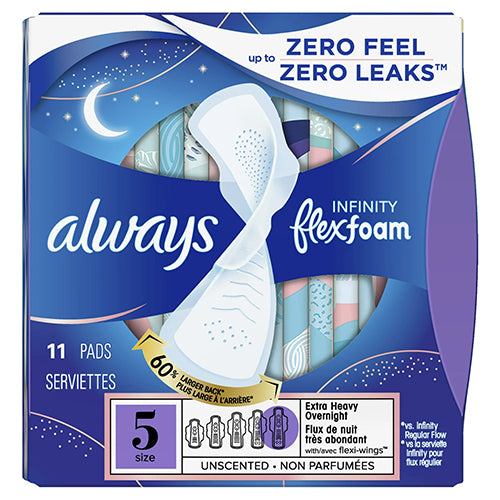 ALWAYS #82121 INFINITY 11CT W/WINGS SIZE 5 NIGHT (SKU #13483)
