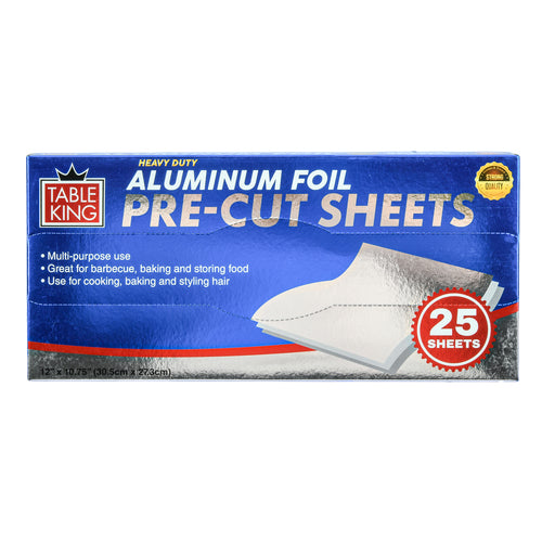 TABLE K ALUMINUM FOIL PRE-CUT 25 SHEETS ULTRA DUTY (SKU #11078)