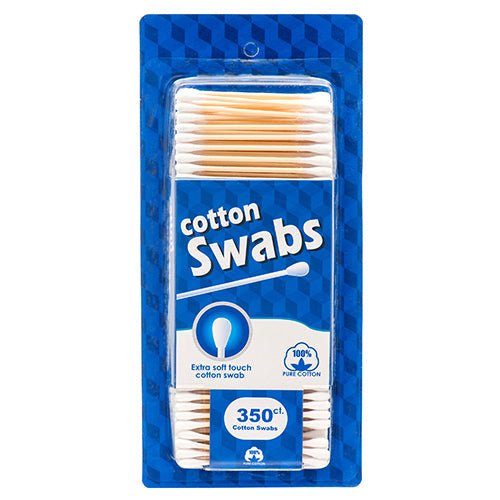 NUVALU 86347 COTTON SWAB 350CT W/WOOD STICKS (SKU 10190) - Fraterra Home powered by KB Logistics & Distribution LLC