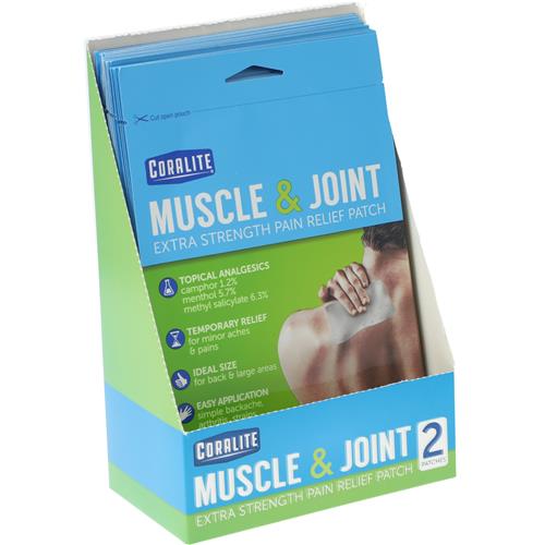 CORALITE MUSCLE&JOINT PAIN RELIEF PATCH 2CT (SKU #13933)