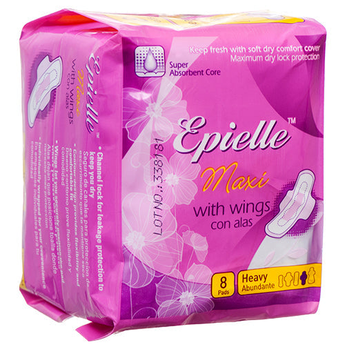 EPIELLE MAXI W/WINGS OVERNIGHT 8CT (SKU #11784)