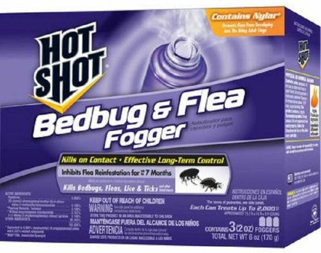 HOT SHOT FOGGER 2oz 3PK BEDBUG&FLEA (SKU #13600)