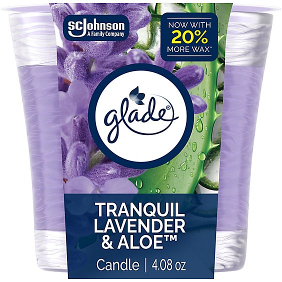 GLADE CANDLE-LAVENDER & ALOE 4.08oz (SKU #14155)