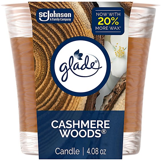 GLADE CANDLE CASHMERE WOOD-4.08oz (SKU #13588)