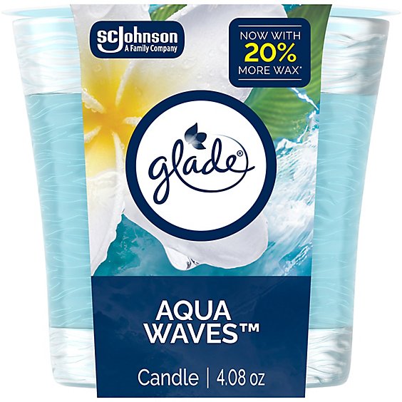 GLADE CANDLE-AQUA WAVES-4.08oz(SKU #13685)