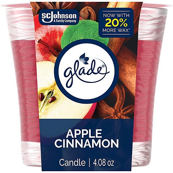 GLADE CANDLE APPLE CINNAMON-4.08oz (SKU #13593)