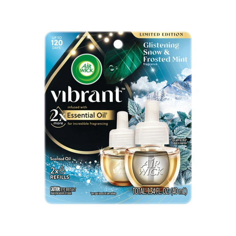 AIR WICK SCENTED OIL-2pk #00907 SNOW&MINT 1.34OZ (SKU #65002)