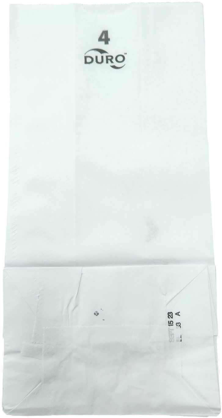 4LB WHITE DURO PAPER BAG 500CT (SKU #60281)