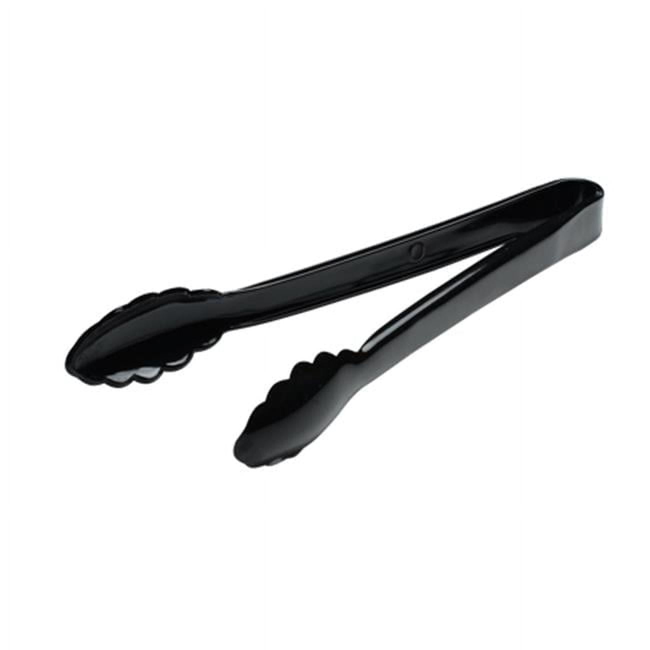 #3311-CL 9" SCALLOPED TONGS *BLACK* 24CT (SKU #70563)