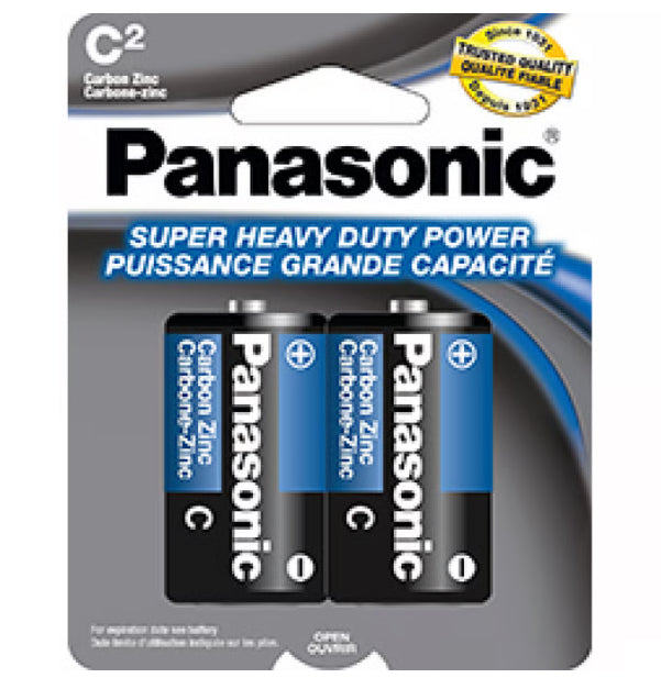 Panasonic Super Heavy Duty C-2 Batteries (2 ct)