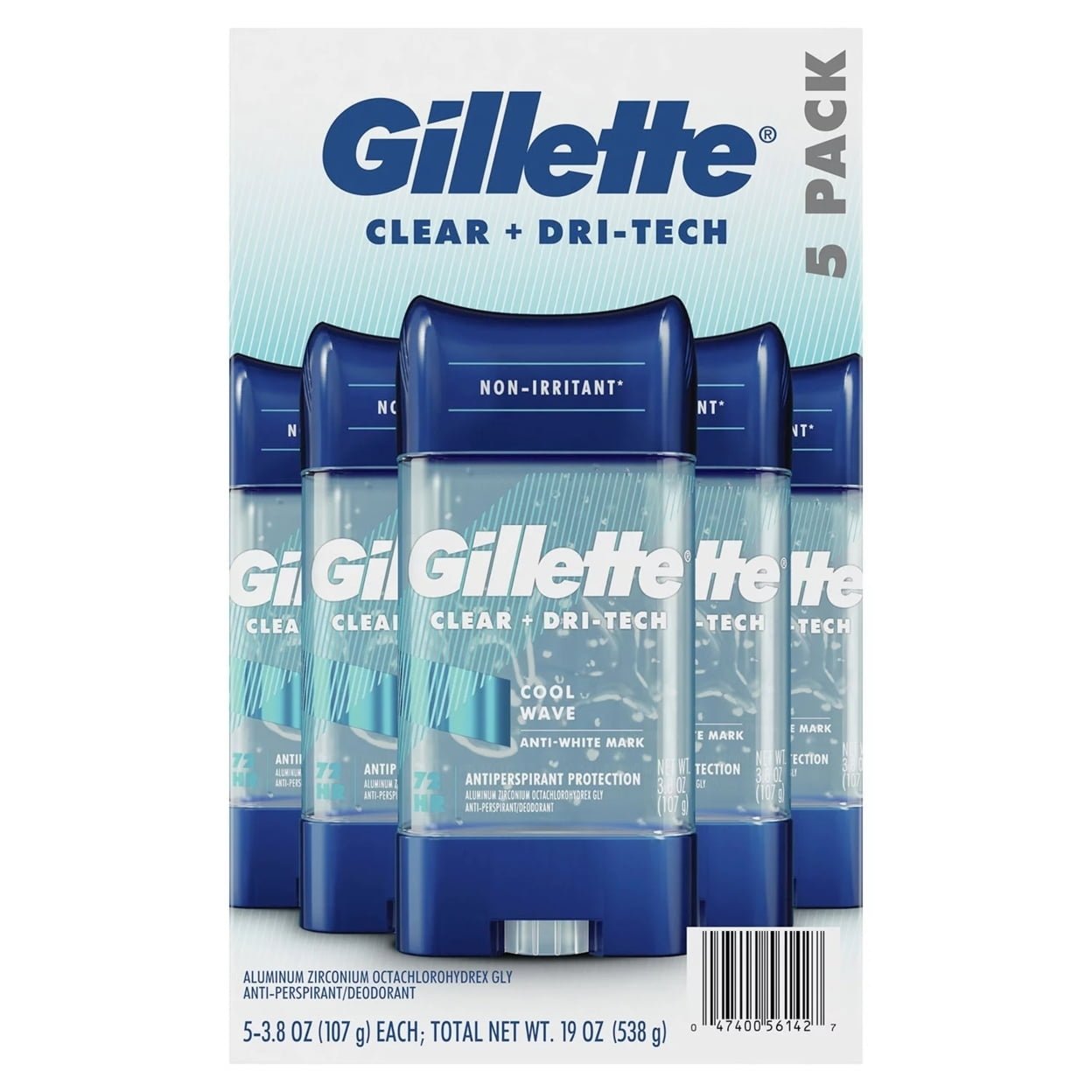 GILLETTE DEO STICK 108g - 5pk COOL WAVE (SKU 64444) - Fraterra Home powered by KB Logistics & Distribution LLC