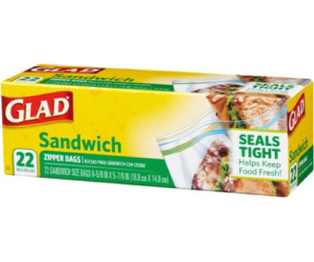GLAD #78742 SANDWICH SIZE-22CT SEALS TIGHT (SKU #12249)