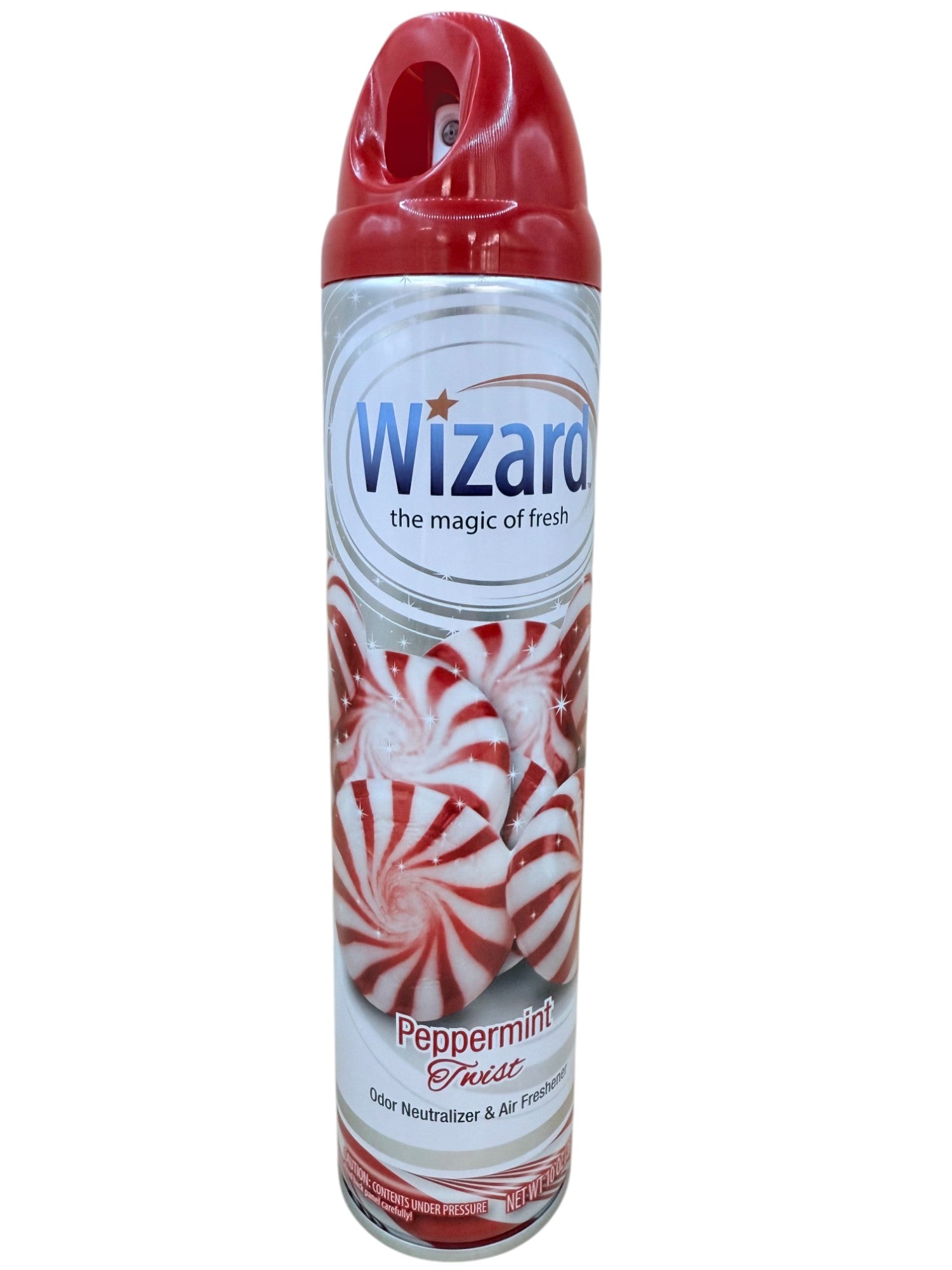 WIZARD 10oz AIR FRESHENER SPRAY-PEPPERMINT TWIST. (SKU #80407)