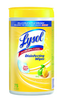 LYSOL WIPES-75ct CITRUS LEMON (SKU #62406)