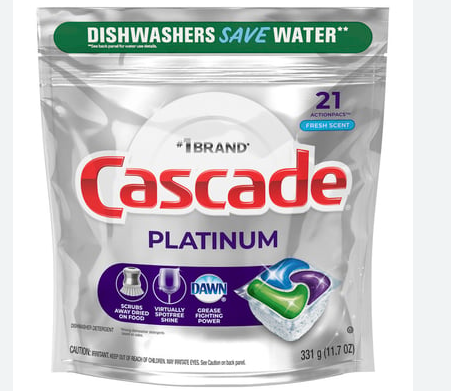CASCADE DISHWASHER PODS FRESH SCENT 21CT (SKU #50013)