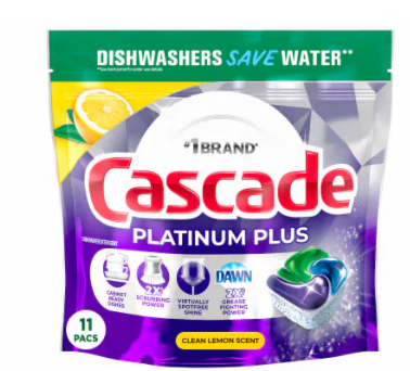 CASCADE DISHWASHER PODS LEMON SCENT 11CT (SKU #14117)
