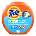 TIDE LAUNDRY PODS 42CT/CLEAN BREEZE (SKU #80242)