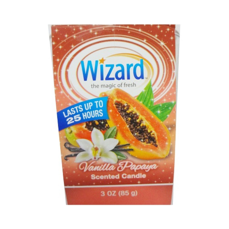 WIZARD SCENTED CANDLE 3oz/VANILLA PAPAYA (SKU #61005)