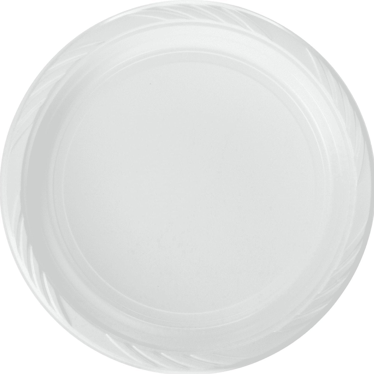 PPP9 - 100 9" HEAVY WHITE PLASTIC PLATE (400ct) (SKU 70822) - Fraterra Home powered by KB Logistics & Distribution LLC