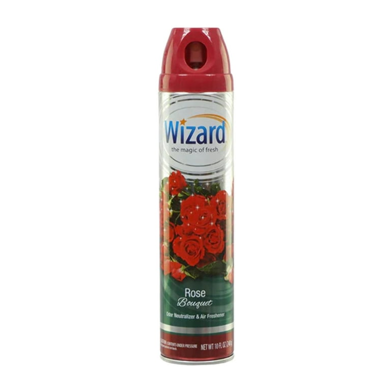 WIZARD 10oz AIR FRESHENER SPRAY-ROSE BOUQUET (SKU #80413)