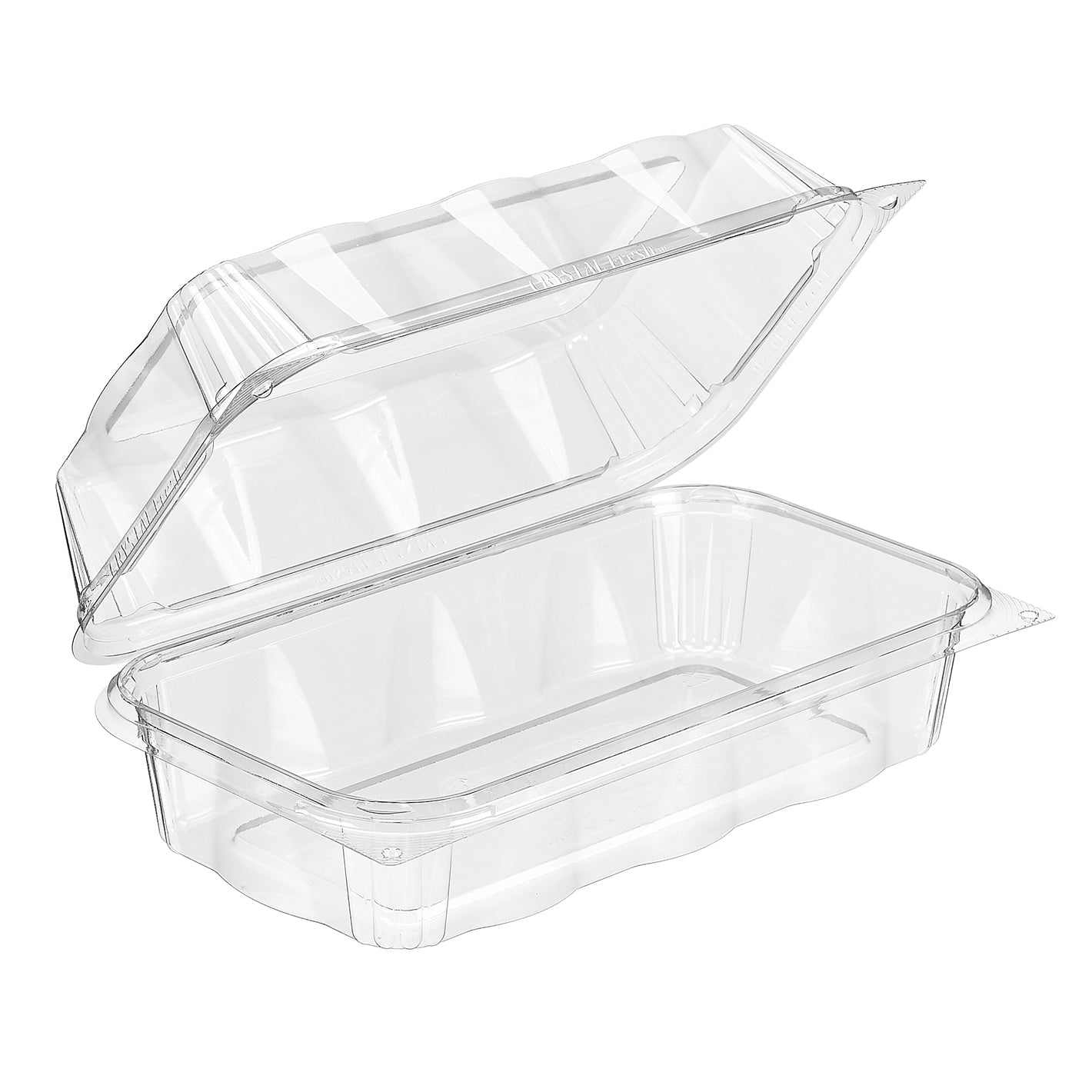 CF6035 CRYSTAL FRESH CLEAR PLASTIC HINGED LID (SKU #70074)