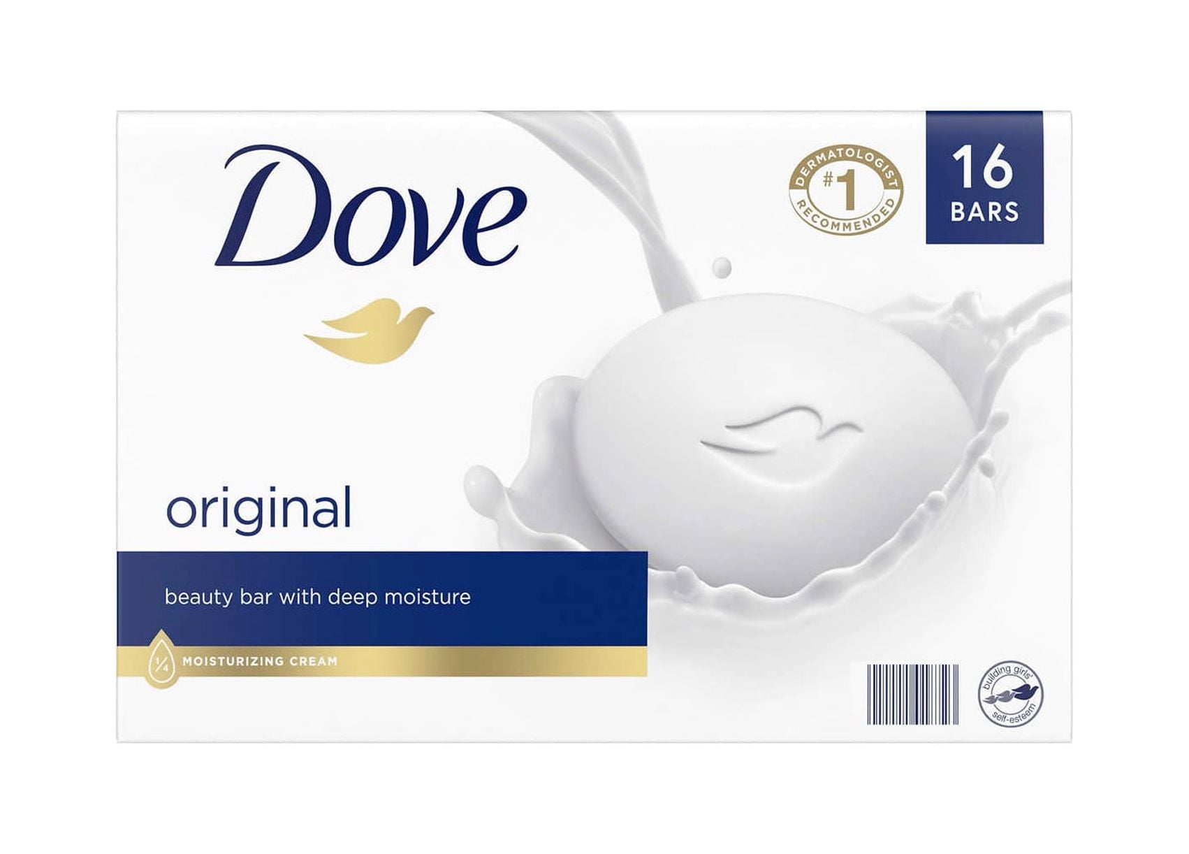 DOVE BAR SOAP-16PK/WHITE 3.75oz  (SKU #12665)