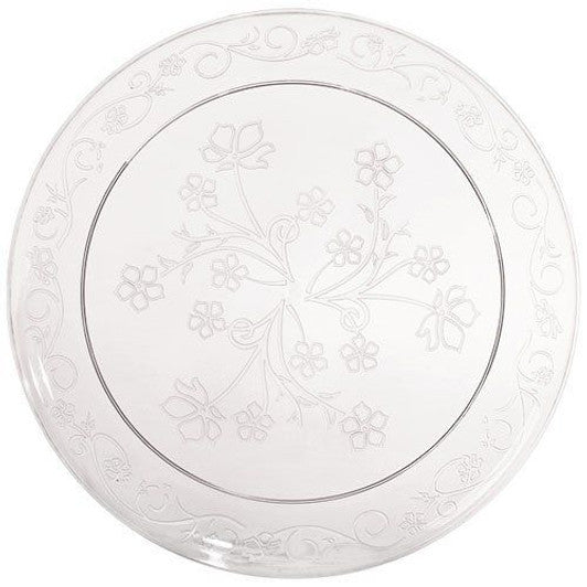 #306 6.25" CLEAR PLASTIC PLATE (20/12PC) (SKU #:60471)