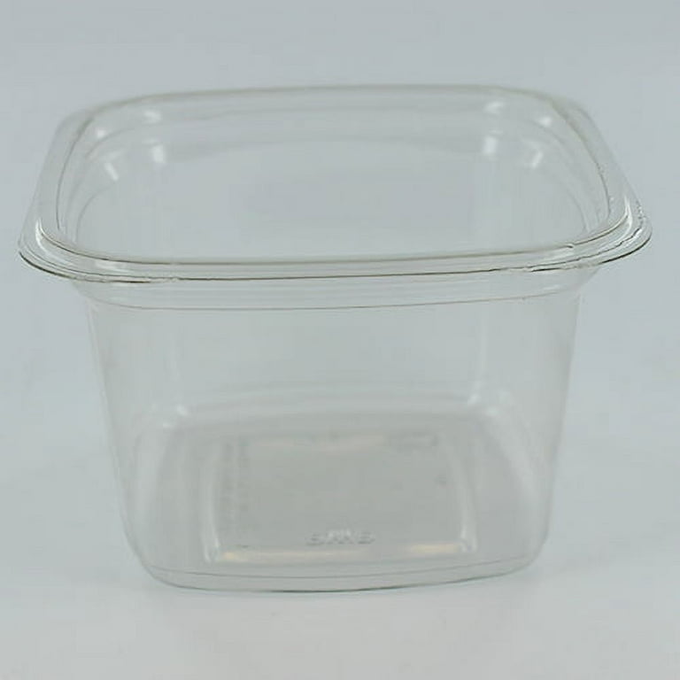 PWP #4S18Y 16oz SQUARE DELI CONTAINER CLEAR 480ct (SKU #70322)