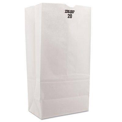 20LB WHITE DURO PAPER BAG 500CT (SKU #60384)