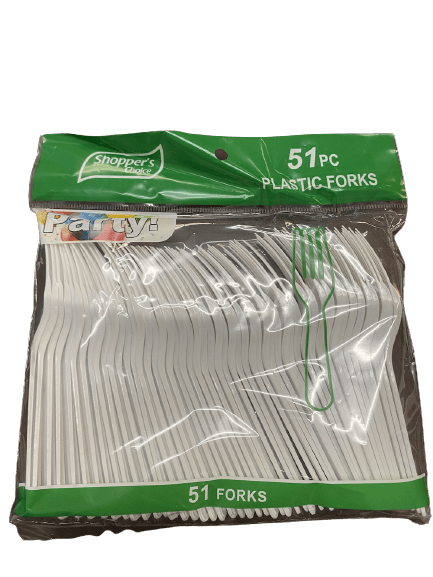 KITCHUTEN 51ct WHITE PLASTIC FORK - SF10001. (SKU 62399) - Fraterra Home powered by KB Logistics & Distribution LLC