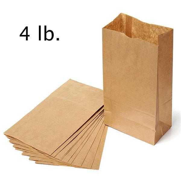 4LB KRAFT DURO PAPER BAG (500) (SKU 70607) - Fraterra Home powered by KB Logistics & Distribution LLC