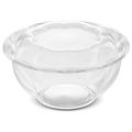 48OZ CLEAR SALAD ROSE BOWL W/ LID 150CT (SKU 60381) - Fraterra Home powered by KB Logistics & Distribution LLC